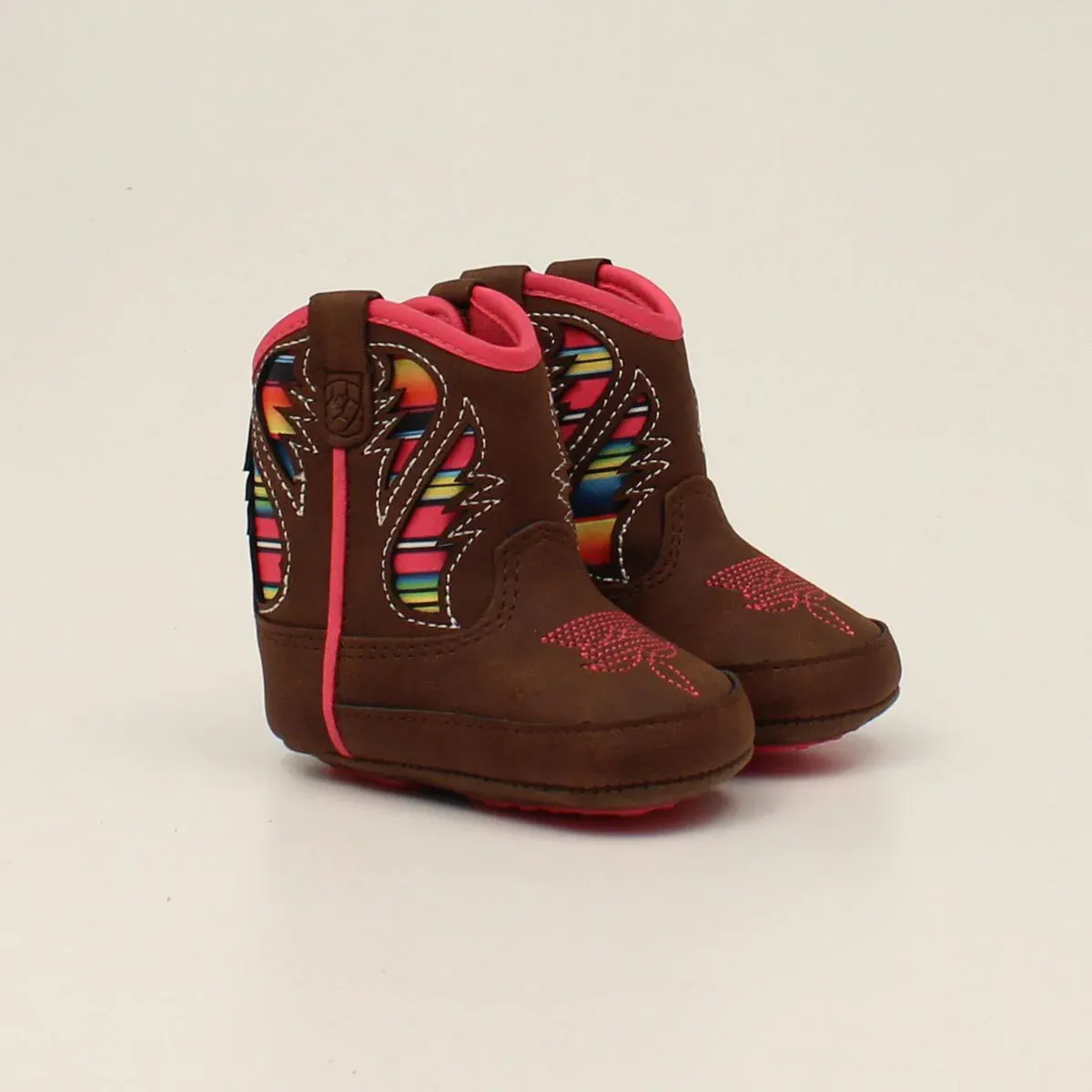 Ariat Infant Girl's Lil' Stompers Flora Western Boots - Brown, Size: 0