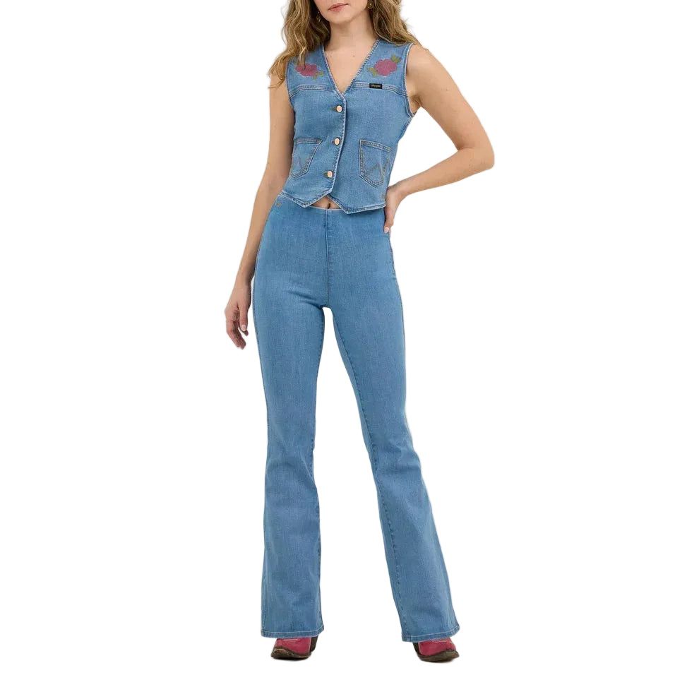 Wrangler Women's Lainey Wilson Pull On Flare Jeans - Festival