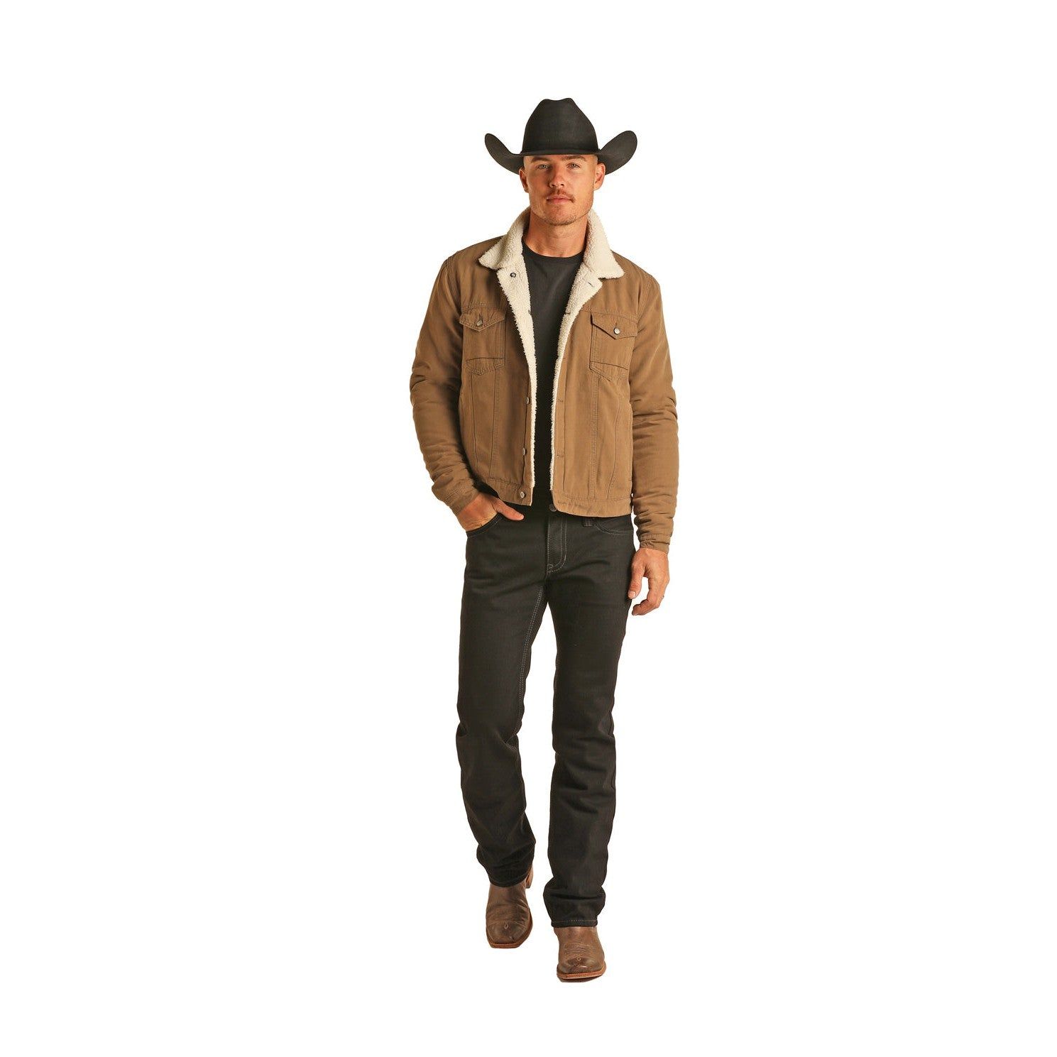 Rock &amp; Roll Men's Brown Jacket - Khaki