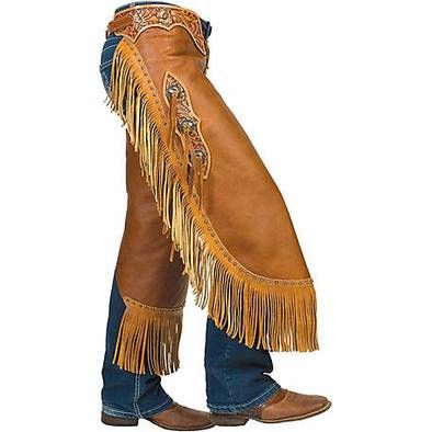 Weaver Leather Brown Pull-Up Fashion Chink with Floral Yoke Set