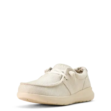 Ariat Women's Hilo Corduroy Shoe - Multiple Colours, Color: Cream, Size: 5.5