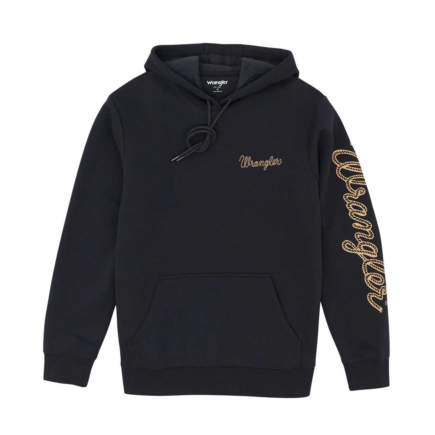 Wrangler Men's Long Sleeve Graphic Hoodie - Black