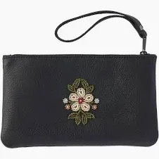 Manitobah Floret Beaded Wristlet Bag- Multiple Colours, Colour: Black