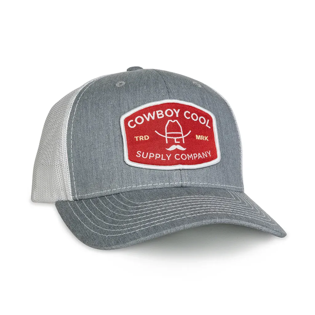 Cowboy Cool The Buckle Hat - Assorted Colours, Color: Heather Grey/white