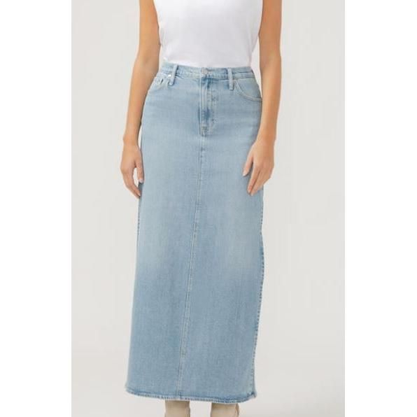 Silver Women's Slice Maxi Skirt-Indigo