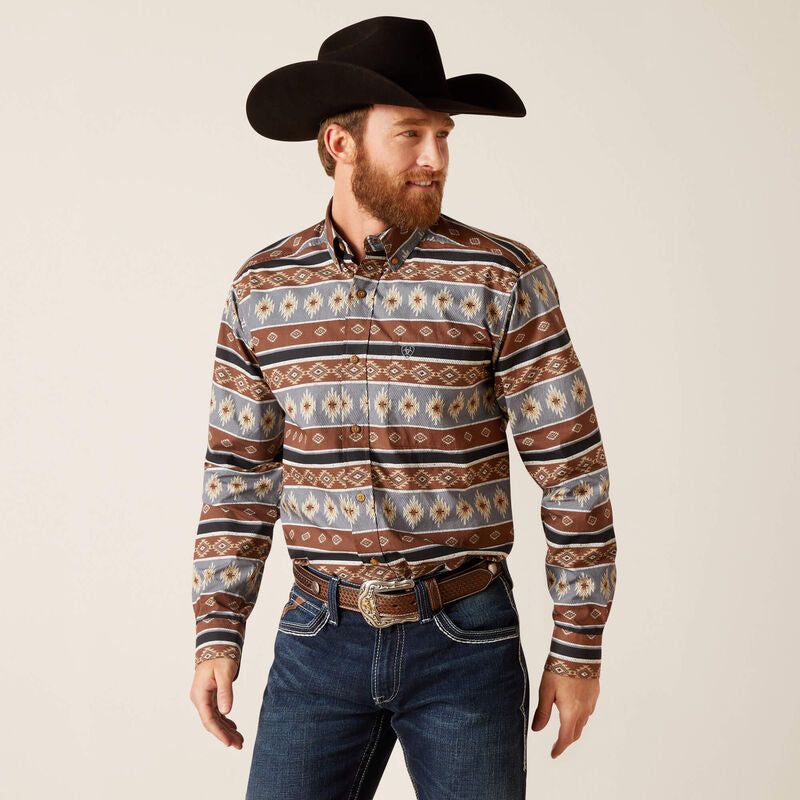 Ariat Men's Nelly Fitted Long Sleeve Shirt - Quiet Shade