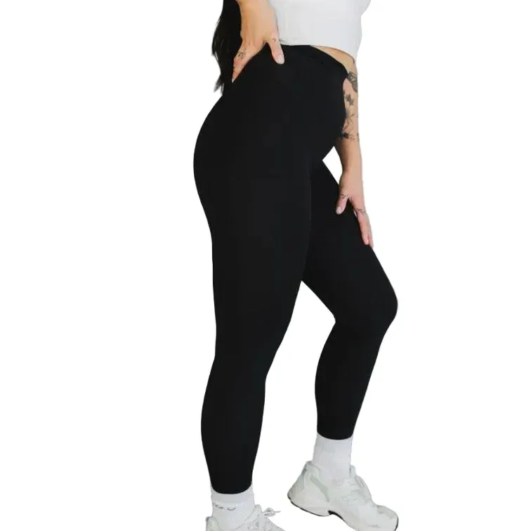 Bare Activewear Women's High Rise Barely There Pant - Black