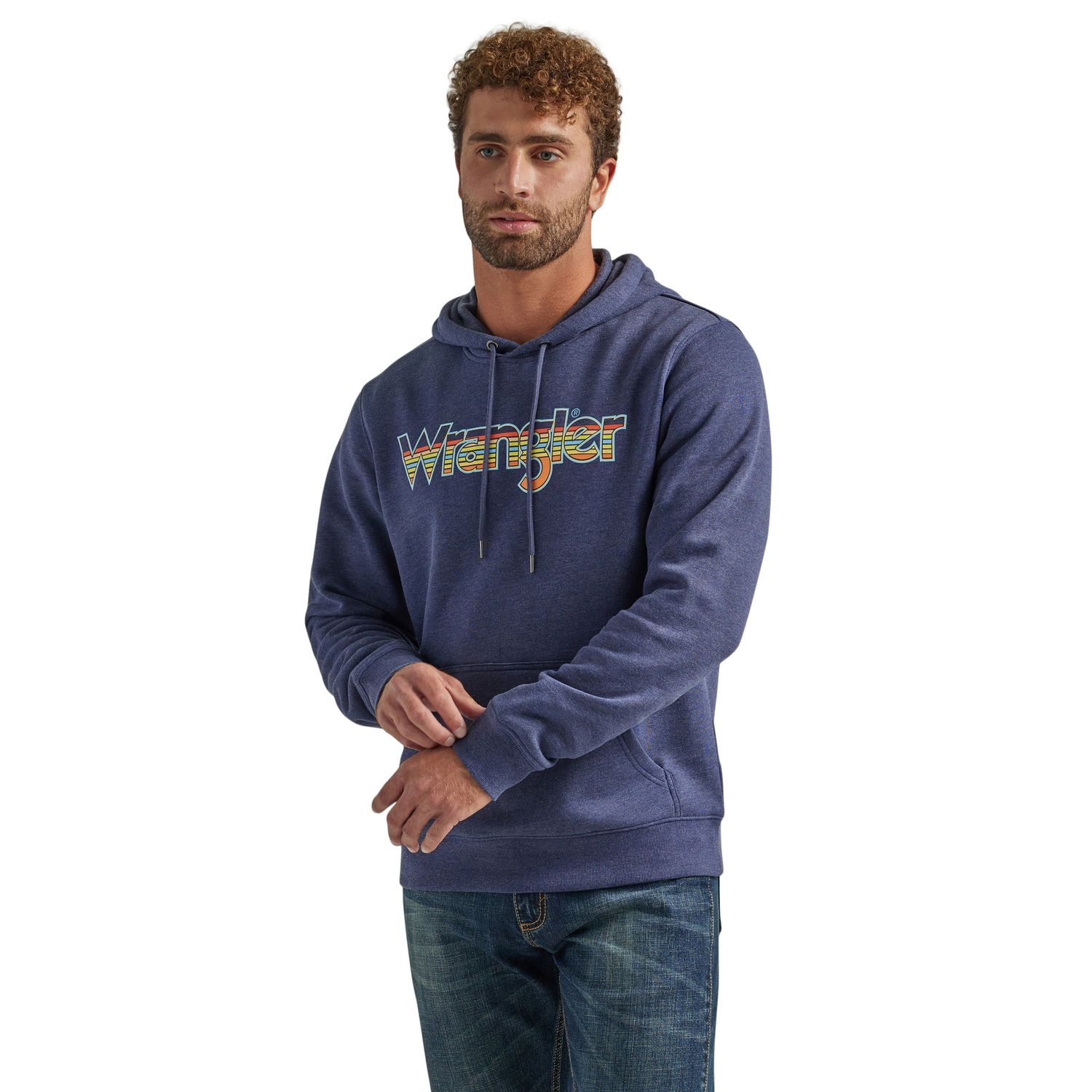 Wrangler Men's Regular Fit Pullover Hoodie - Indigo