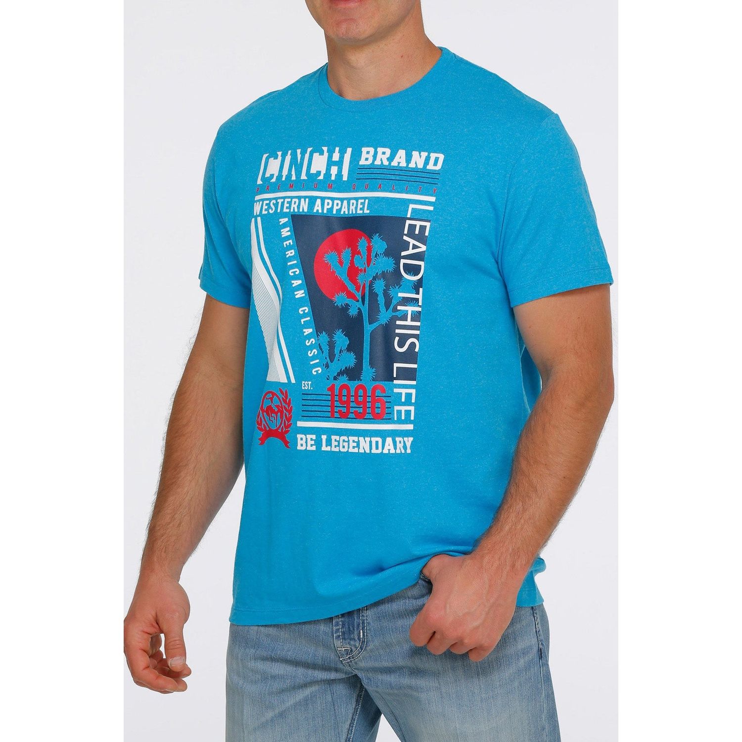 Cinch Men's SS Tee Blue