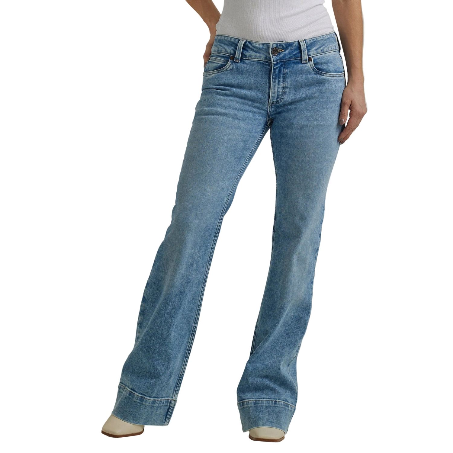 Wrangler Women's Retro Mae Mid Rise Trouser Jeans - Kacey