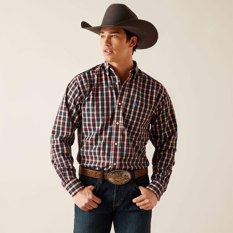 Ariat Men's Gatlin Fitted Long Sleeve Fitted Shirt - White