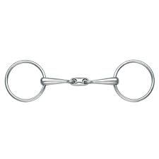 Shires Copper Alloy Double Jointed Ring Snaffle Bit - 18mm