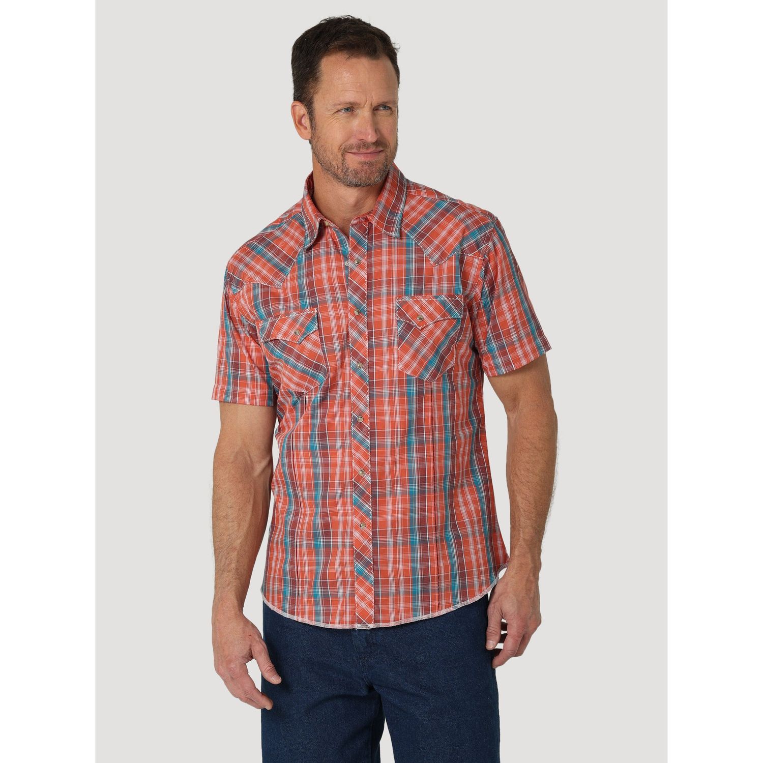 Wrangler Mens Western Fashion Snaps SS Shirt