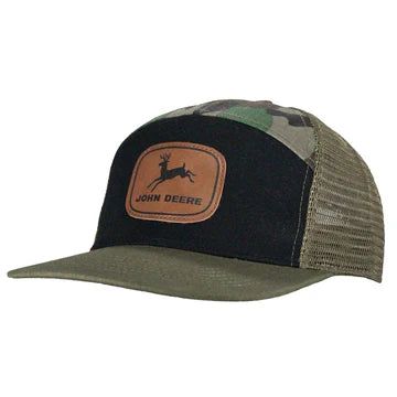John Deere Camo Vintage Patch Cap- Camo