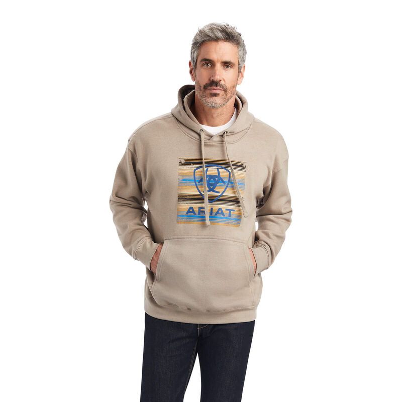 Ariat Mens Serape Block Sweatshirt Brindle Heather