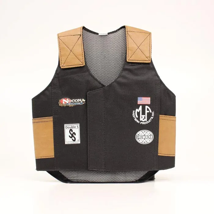 Big Time Rodeo Youth Bull Rider Vest - Black, Size: S