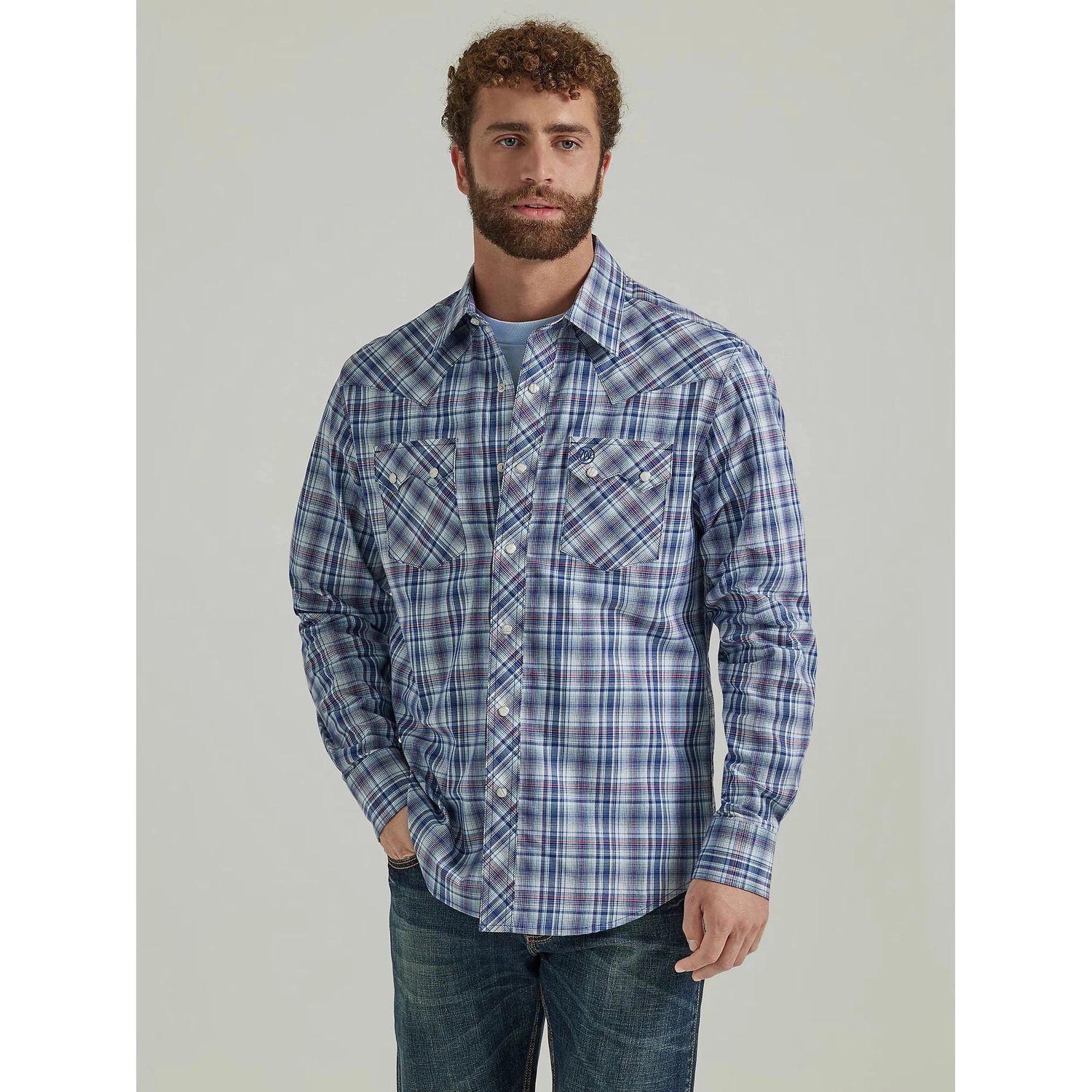 Wrangler Men's Retro Modern Fit Long Sleeve Shirt -