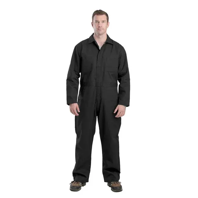 Berne Men's Unlined Duck Bib Coveralls - Assorted Colours, Color: Black, Length: S, Size: 40