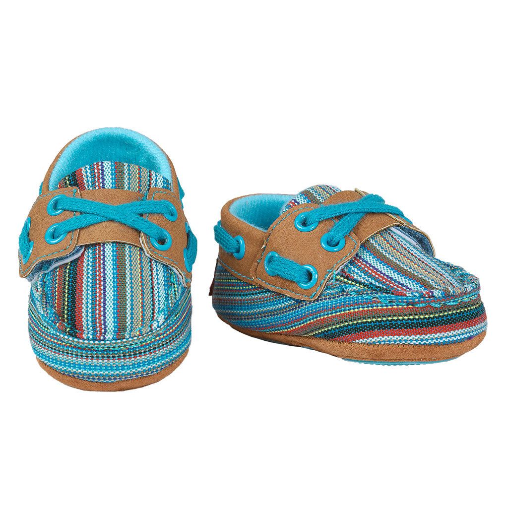 Blazin Roxx Olivia Baby Bucker Boots - Multicolored Turquoise Serape Print