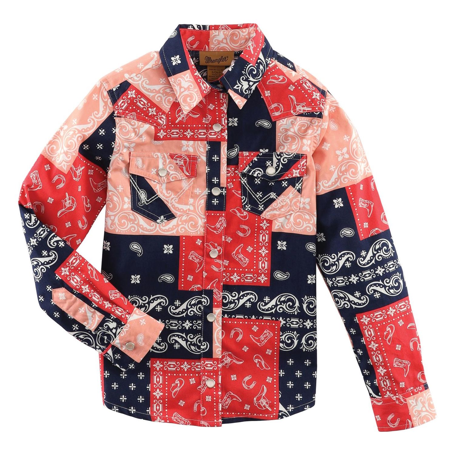 Wrangler Girl's Western Top - Multi