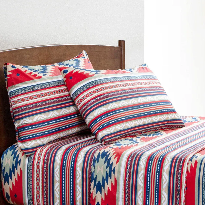 Aztec 200 Thread Count Sheet Set- Red