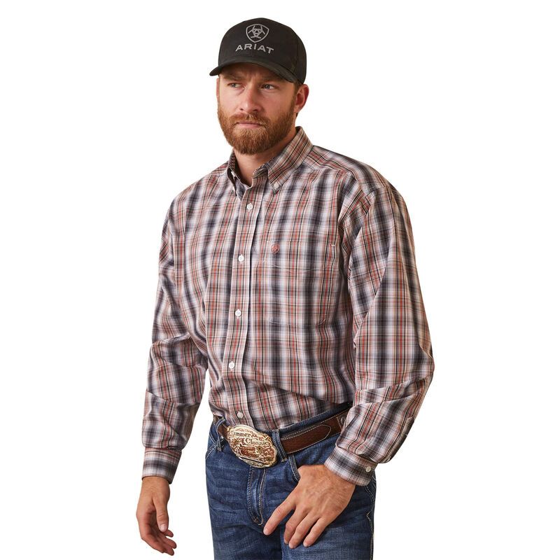 Ariat Mens Wrinkle Free Owen Classic Fit Shirt - Nutmeg