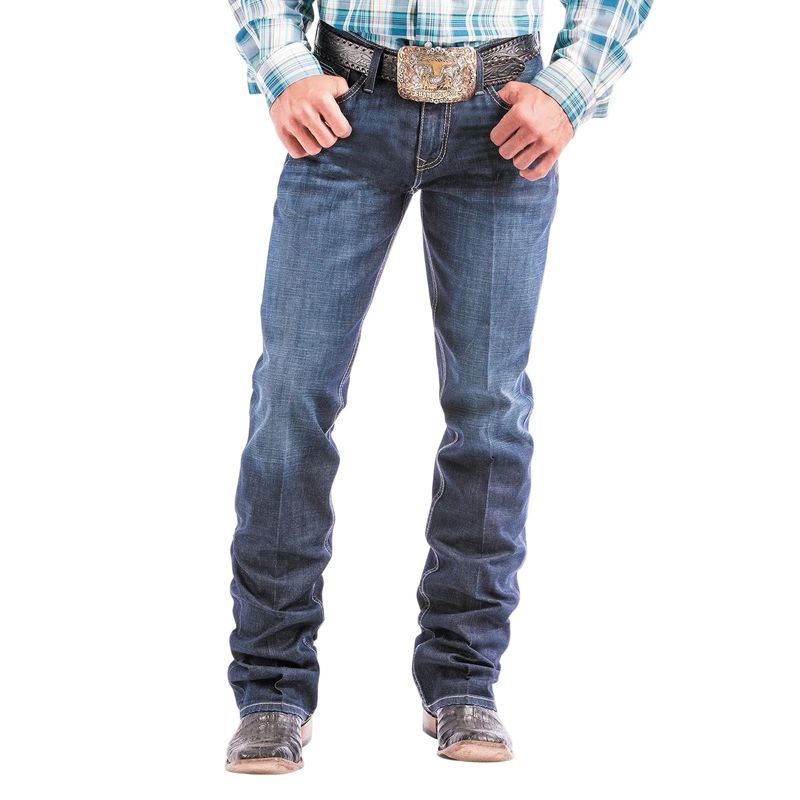 Cinch Men's Ian Slim Bootcut Jeans - Dark Stonewash