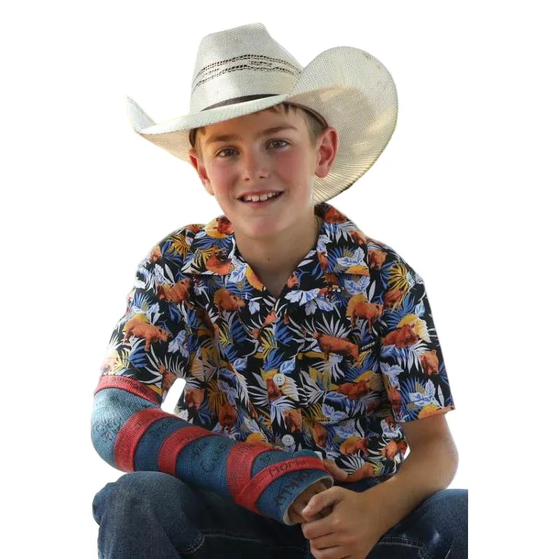 Cinch Boys Short Sleeve Camp Western Shirt - Multi