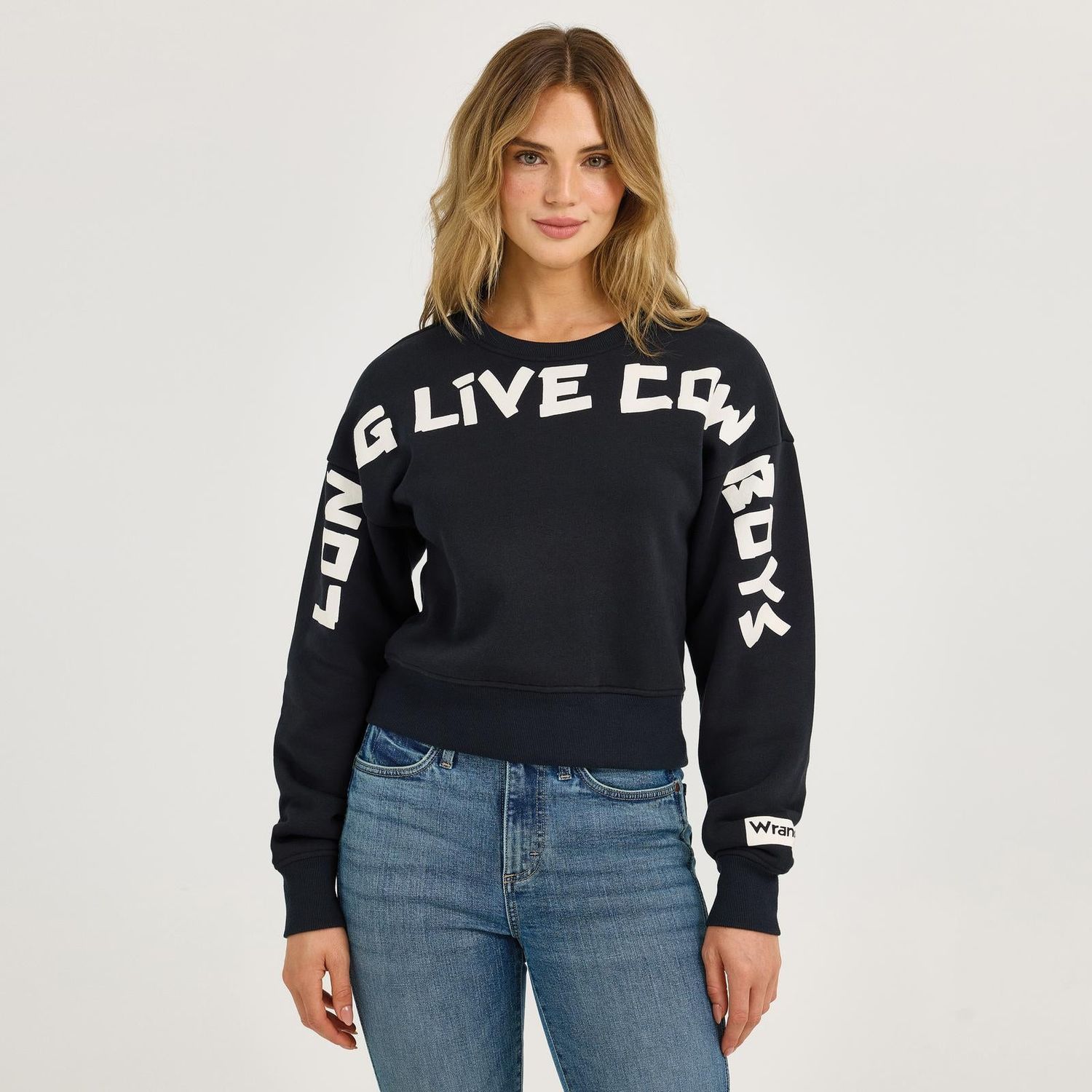 Wrangler Women's Long Sleeve Punchy Sweatshirt - Black