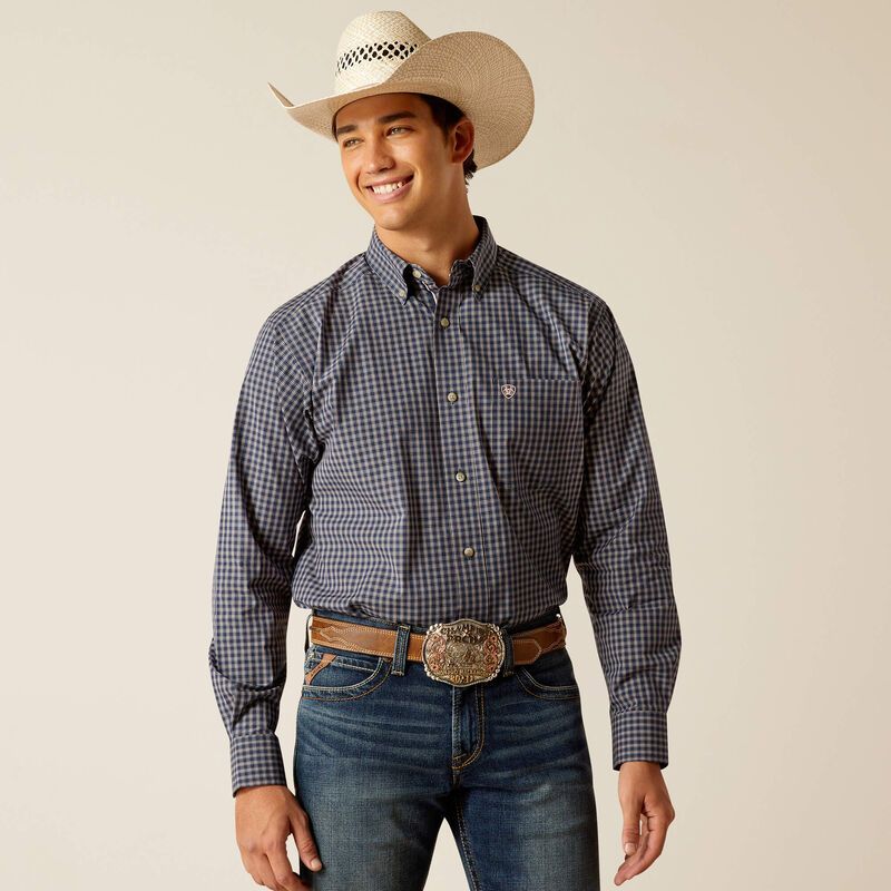 Ariat Men's Pro Series Tate Classic Fit Long Sleeve Shirt - Dress Blues