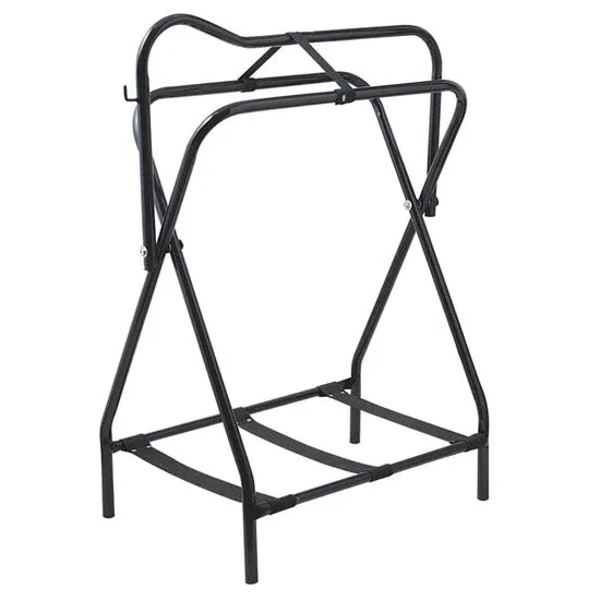 AHE Folding Saddle Rack W/Web Straps, Color: Black