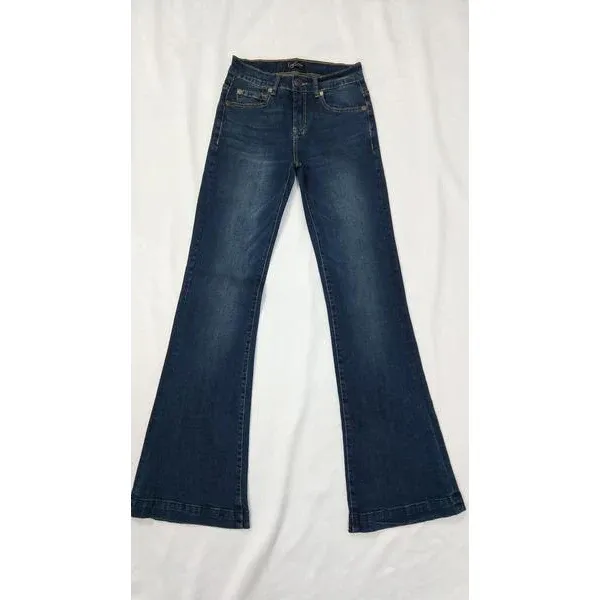 Cowgirl Couture Women's Signature Trouser Jeans - Dark Wash, Length: 34, Waist: 24