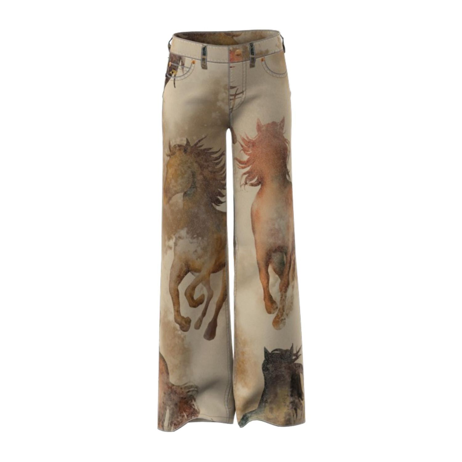 Wrangler Girl's Lainey Wilson Wild Horse Wide Leg Pants-Multi