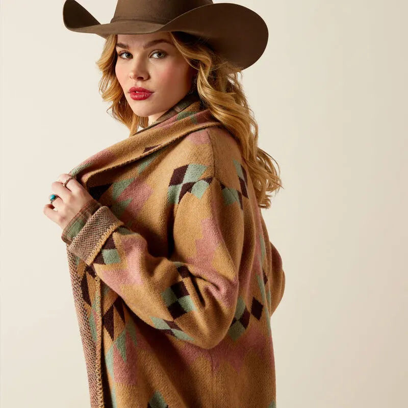 Ariat Women's Sunset Chic Blanket Coat - Spark Geo Jacquard