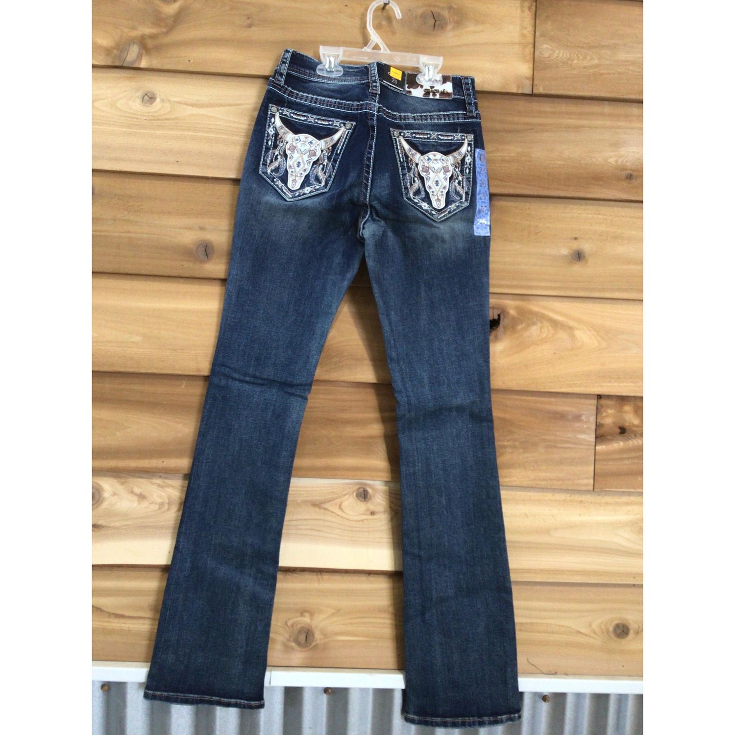 Grace in LA Women's Jeans - Steer Head