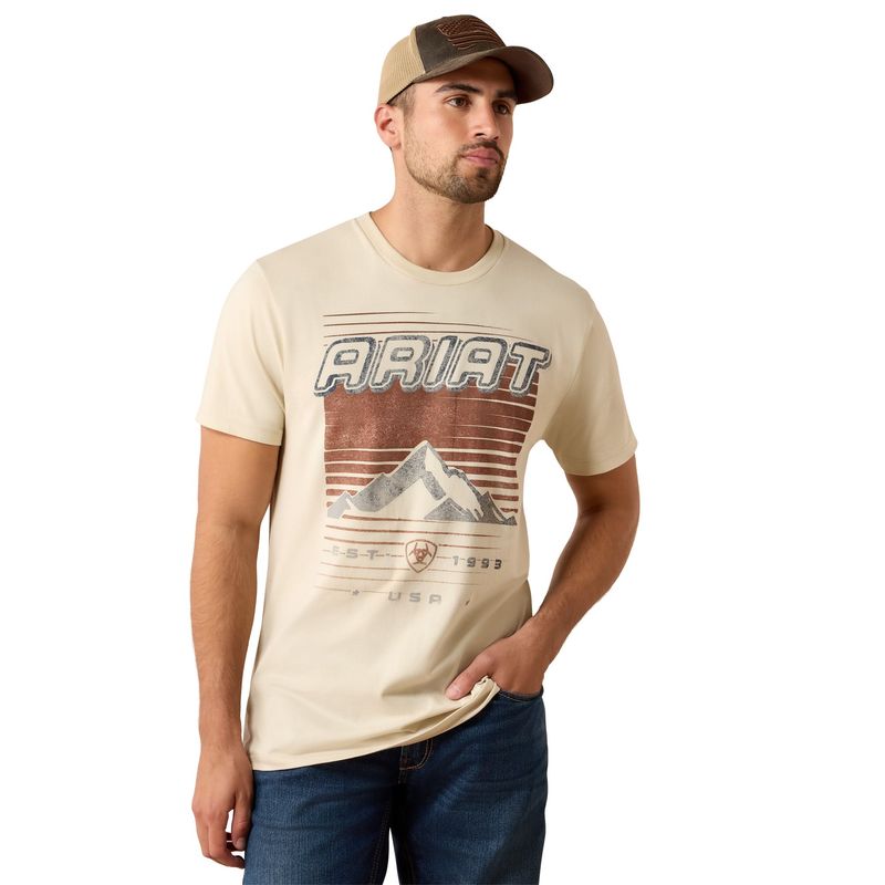 Ariat Men's Nineties Cowboy T-Shirt - Natural