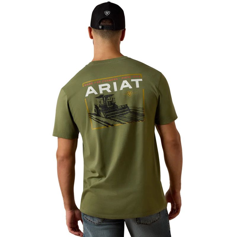 Ariat Men's Made for Farmer Short Sleeve Tee Shirt- Four Leaf Clover