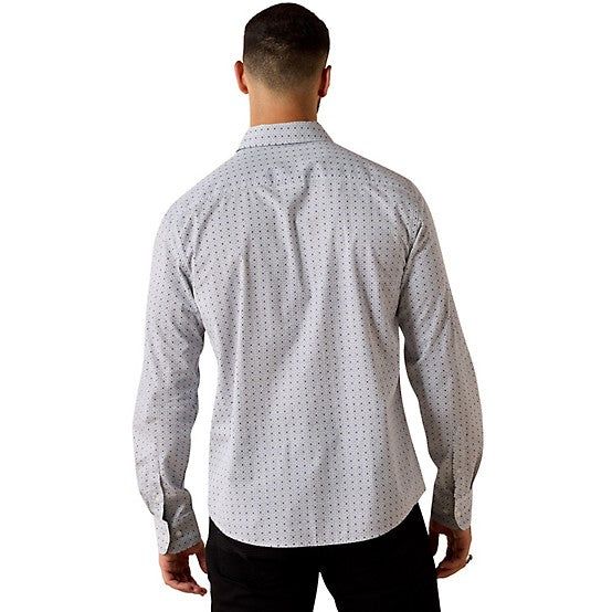 Ariat Men's Mercer Modern Fit Long Sleeve Shirt - Night Shadow Geo Cube Print
