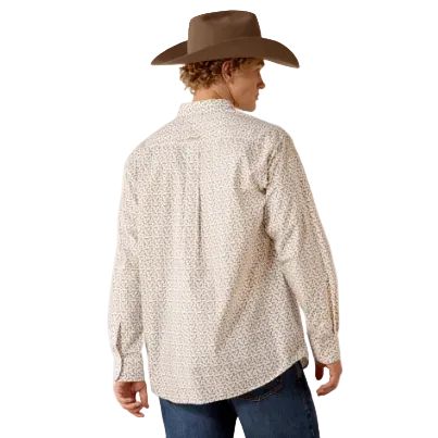 Ariat Men's Pancho Classic Fit Long Sleeve Shirt - White Bottles Print