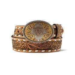 Ariat Men's Oval Ariat Buckle- Natural