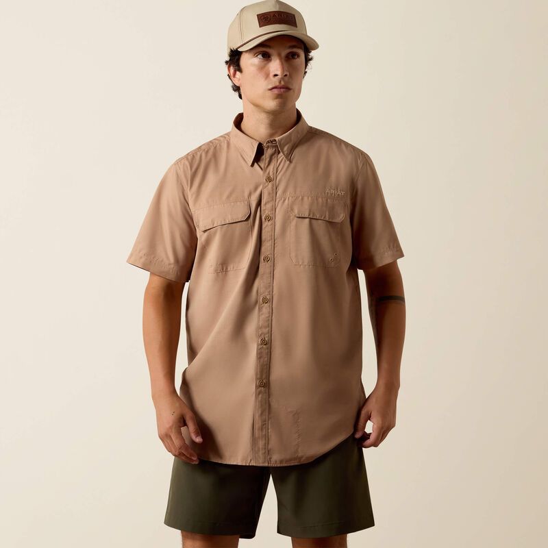 Ariat Men's Printed VentTEK Outbound Fitted Short Sleeve Shirt - Cartouche