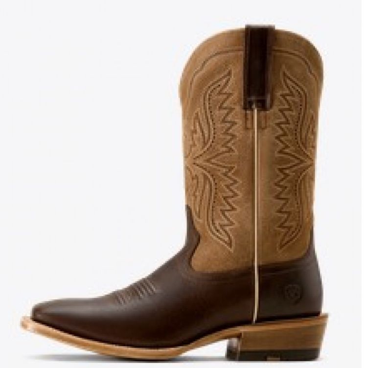 Ariat Men's Preston Wide Square Toe Cowboy Boot- Roasted Coffee