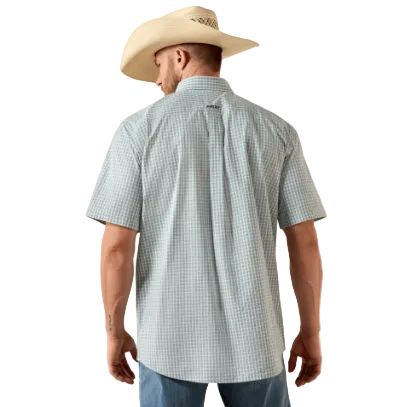 Ariat Men's Pro Series Proctor Classic Fit Short Sleeve Shirt - Blue Elixir Plaid