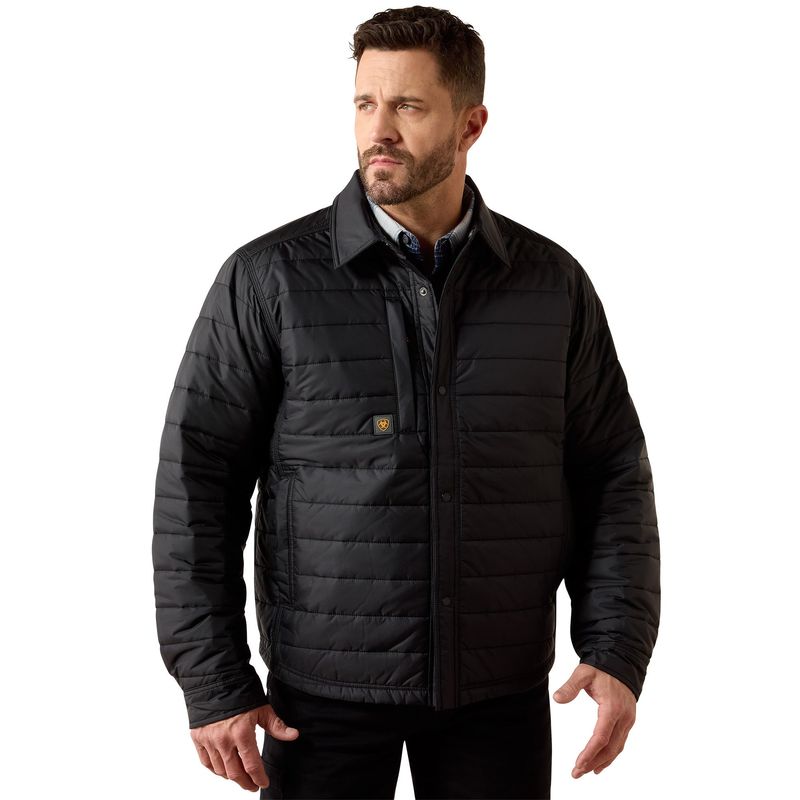 Ariat Men's Rebar CORDURA Ripstop Lightweight Insulated Shirt Jacket - Black