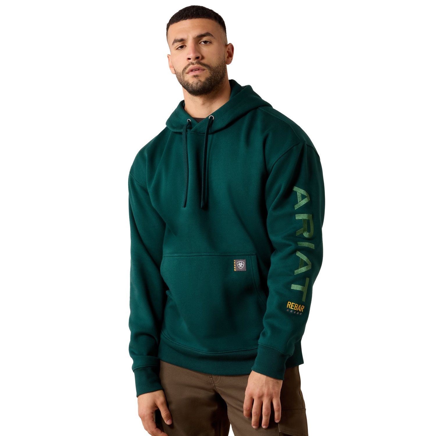 Ariat Men's Rebar Workman Graphic Hoodie - Ponderosa Pine/Black