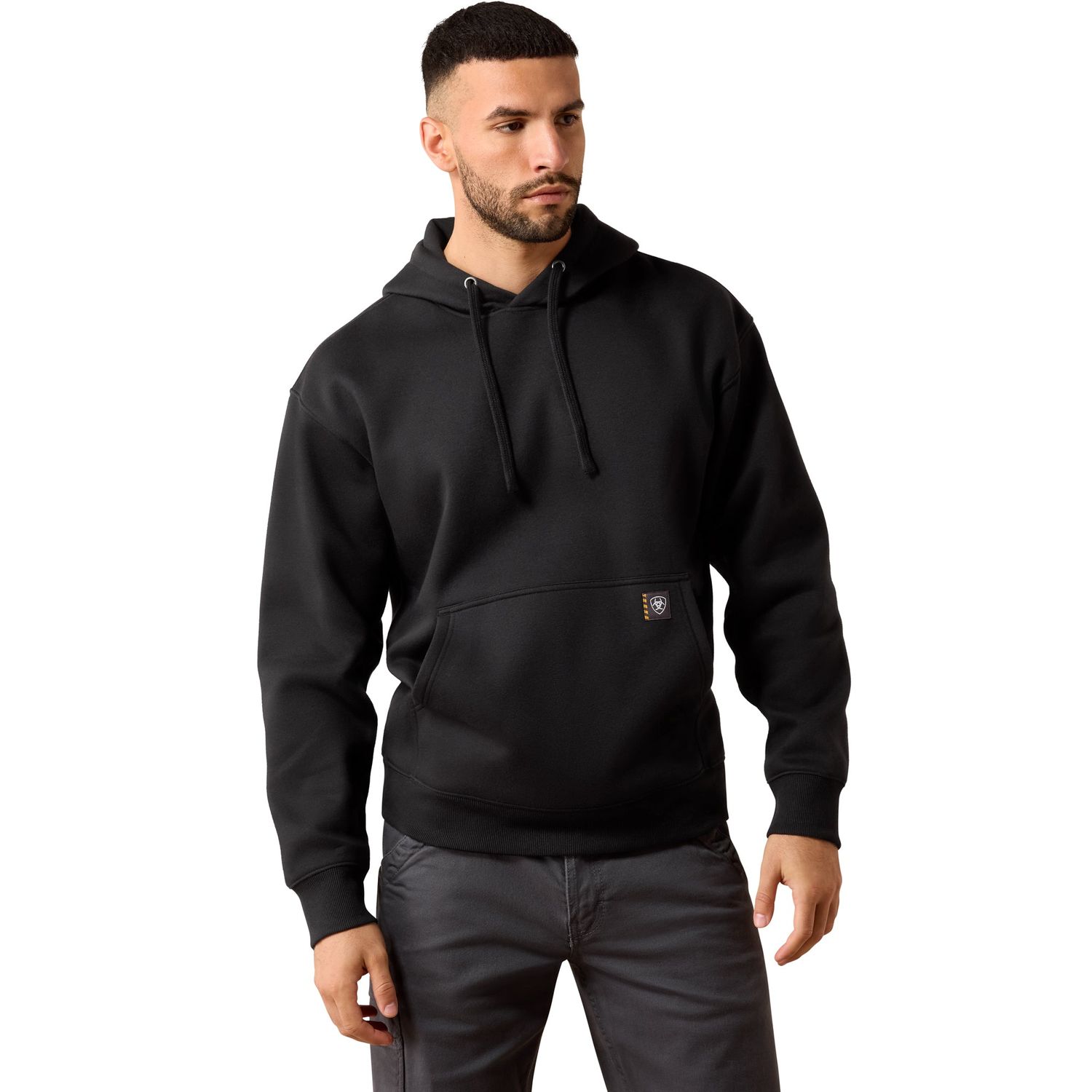 Ariat Men's Rebar Workman Bearded Skull Hoodie - Black
