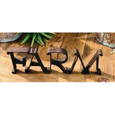 Wilco Home Rusty FARM Cutout Sign