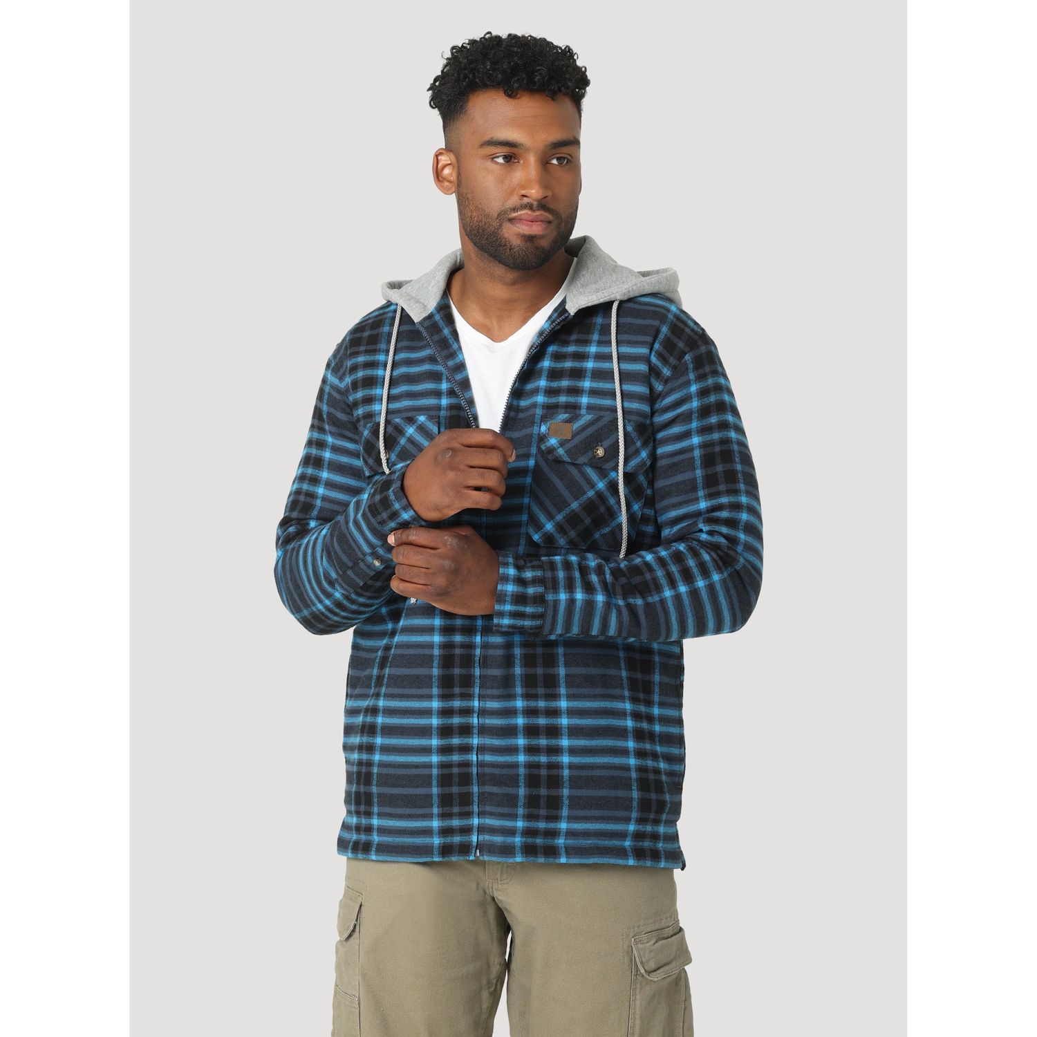 Wrangler Flannel Hooded Jacket - 112317239