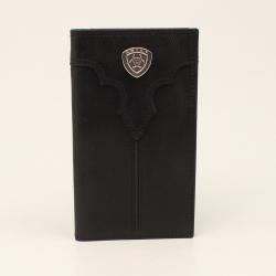 Ariat Men's Rodeo Center Bump Shield Wallet- Black