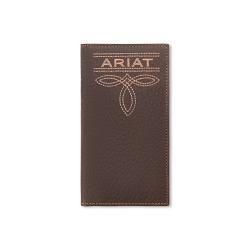 Ariat Men's Rodeo Style Wallet- Bug Stitch Brown